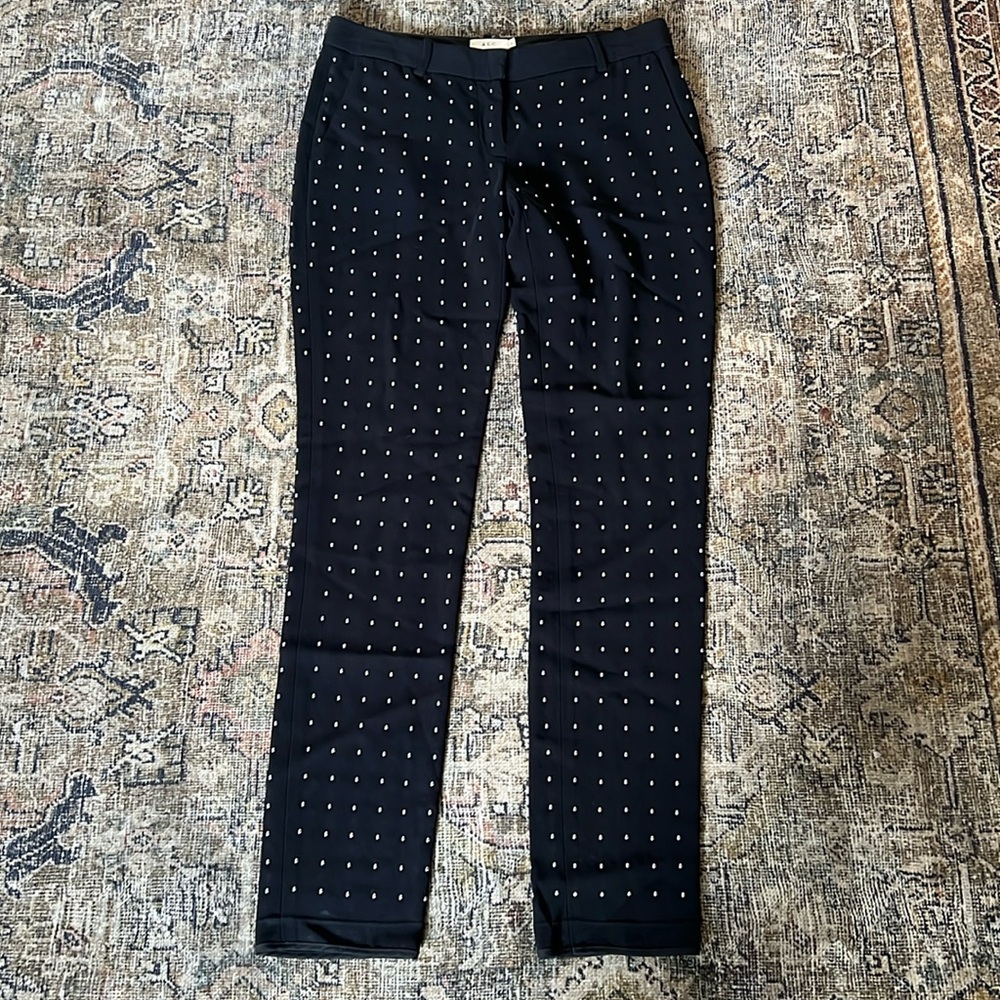 ALC James Studded Cropped Dress Pants Black Silver Size 4 Workwear org $398